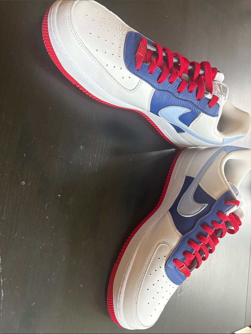 Nike Men’s Air Force 1 Low Top Custom Red/White/Blue - Size 13 - Picture 6 of 6